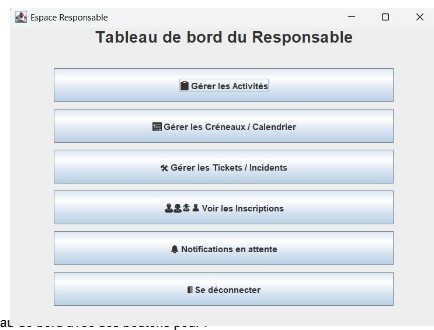 Page d'acceuil Responsabmle 